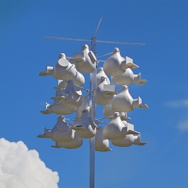 Troyer's Deluxe 18 Unit Purple Martin Gourd Rack